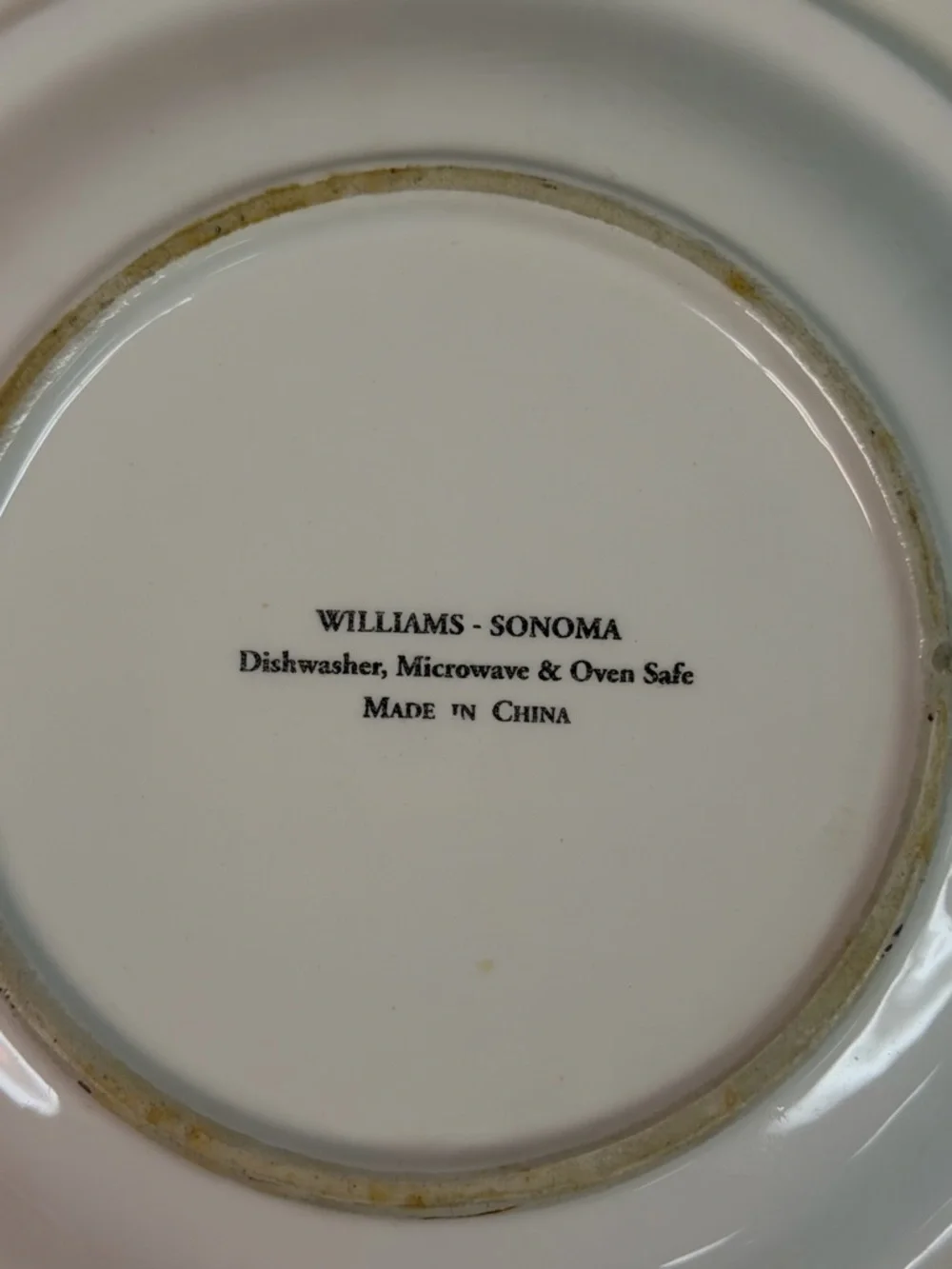 Williams Sonoma White Ceramic Wine Accent Plates - Set of 2